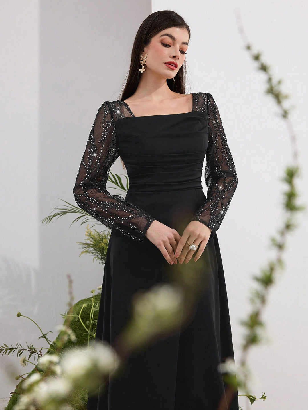 Rochie maxi SHEIN, negru