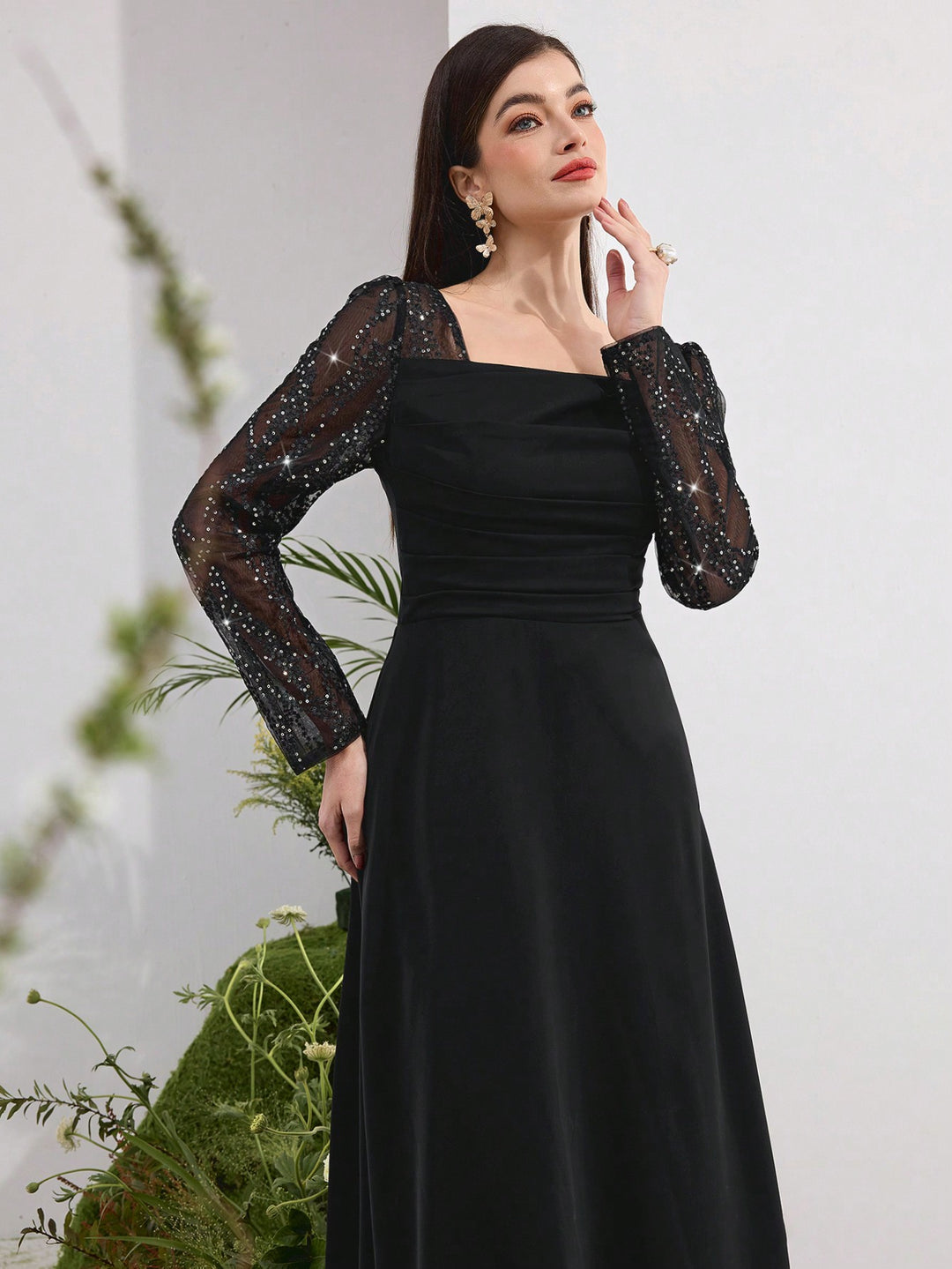 Rochie maxi SHEIN, negru