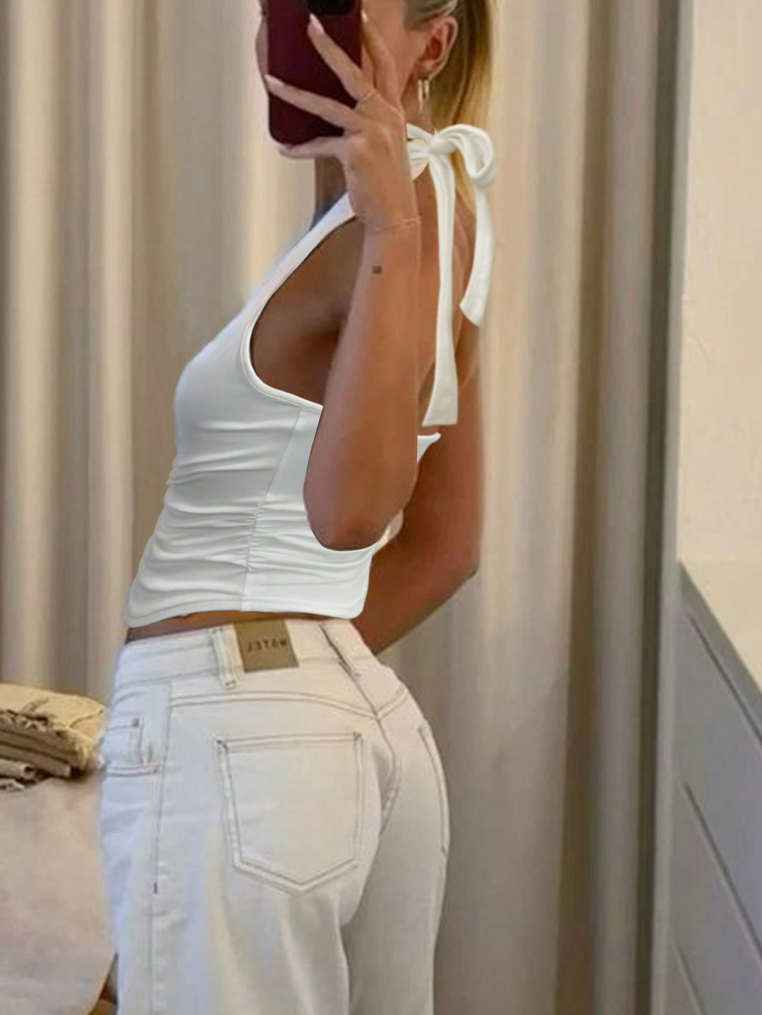 Fehér SHEIN top