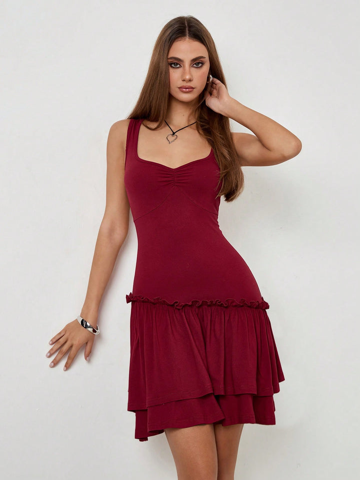 Rochie scurtă SHEIN, vișiniu