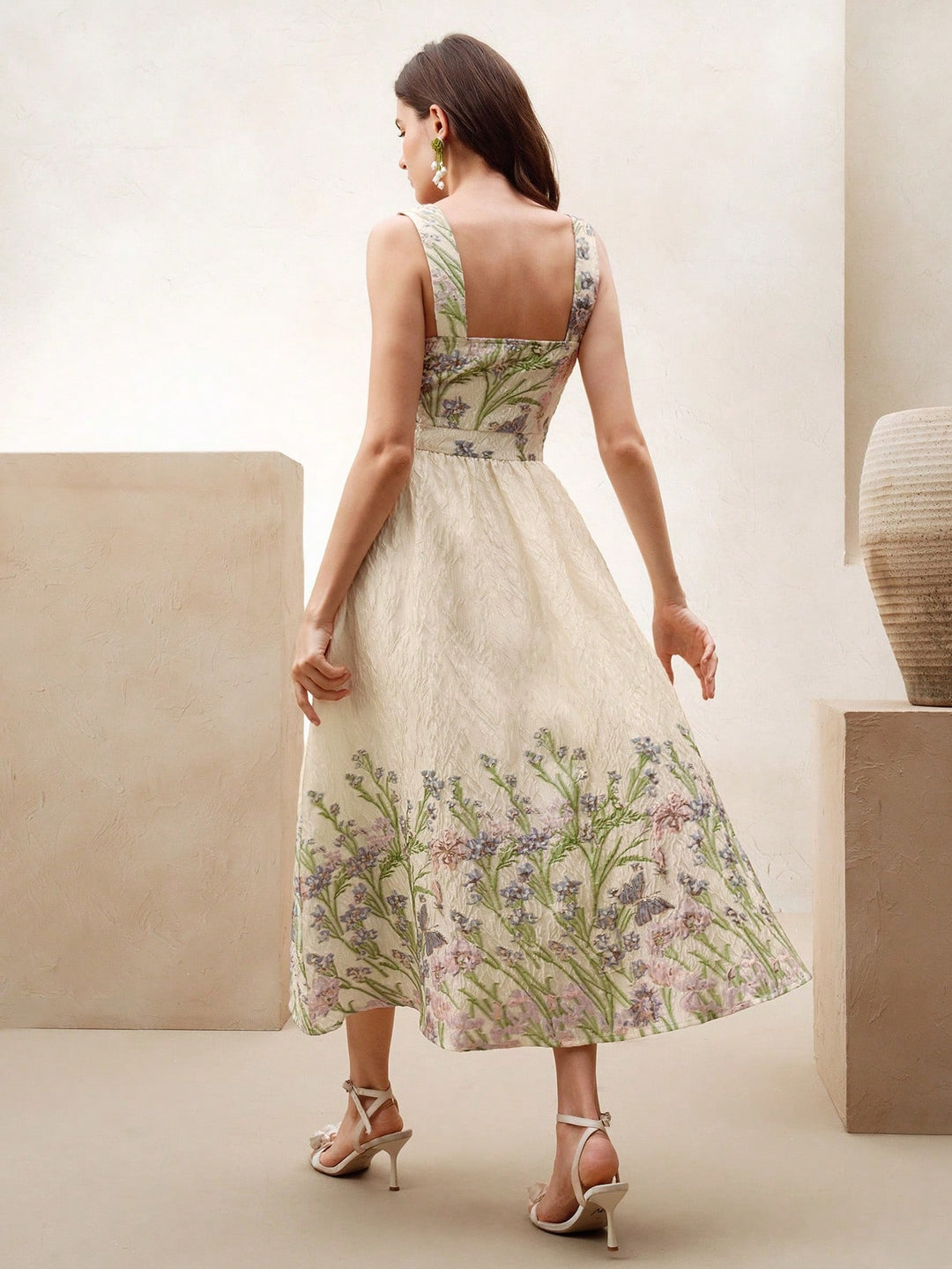 Rochie midi SHEIN, bej