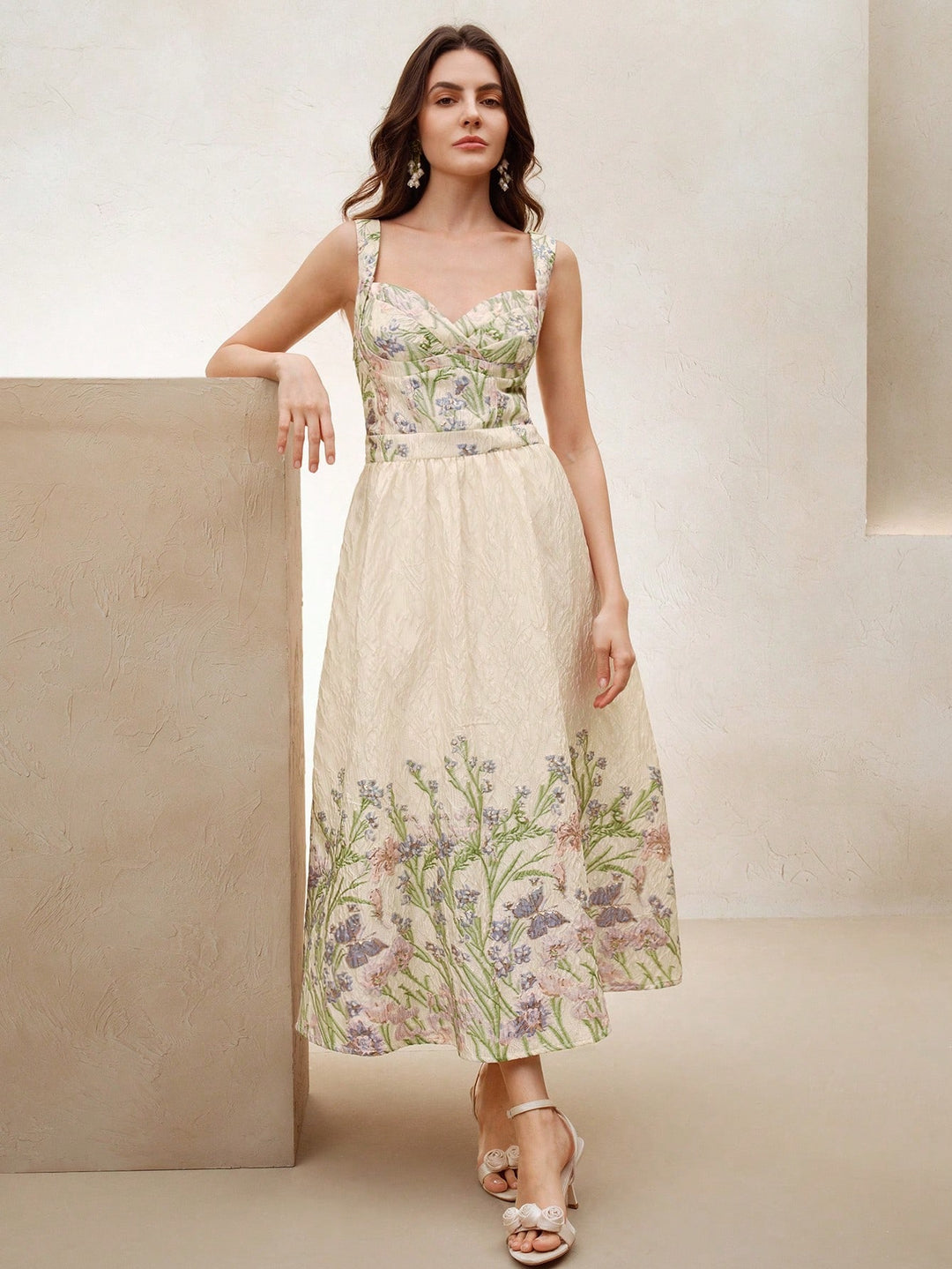 Rochie midi SHEIN, bej