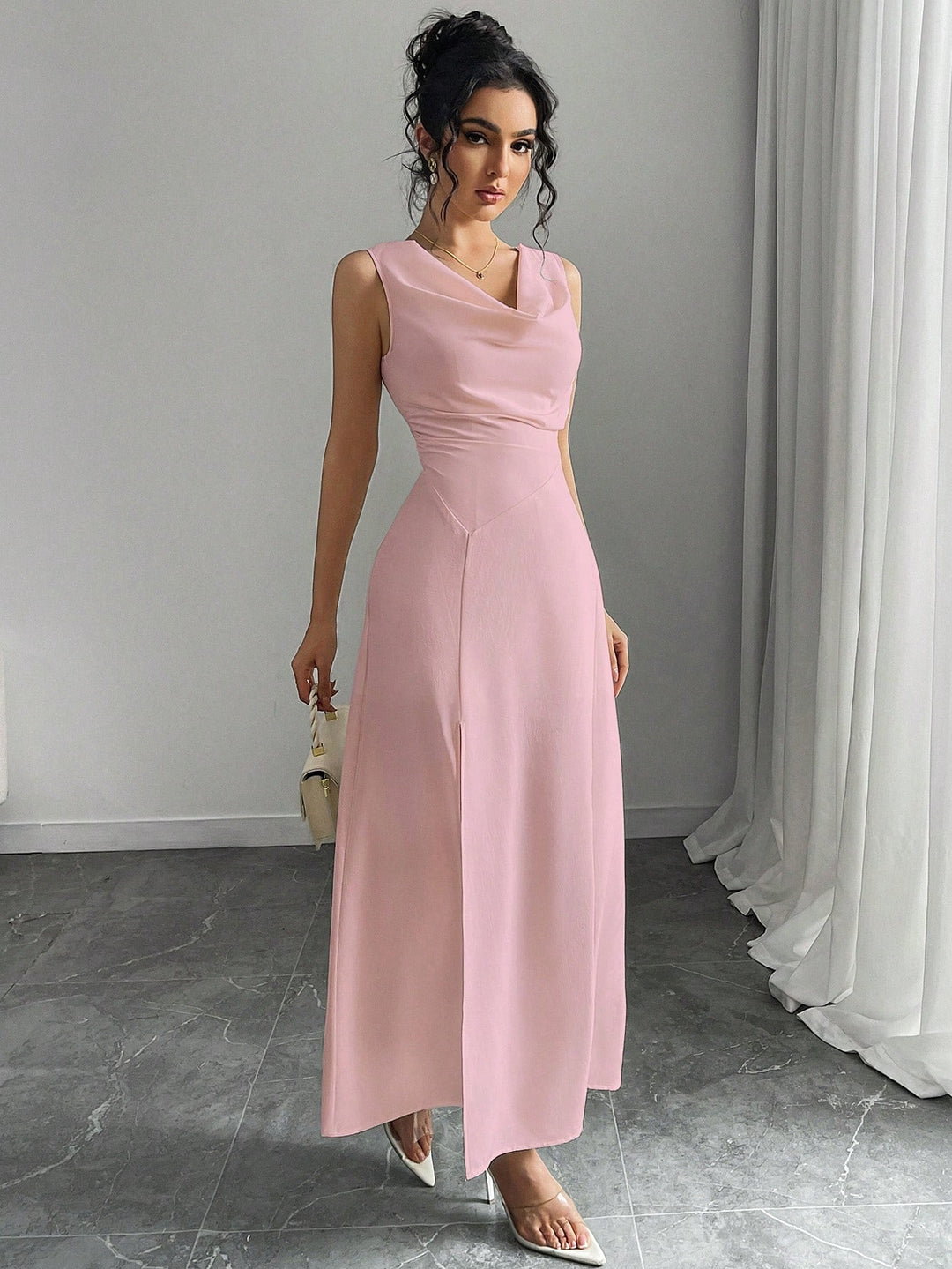 Rochie midi SHEIN, roz