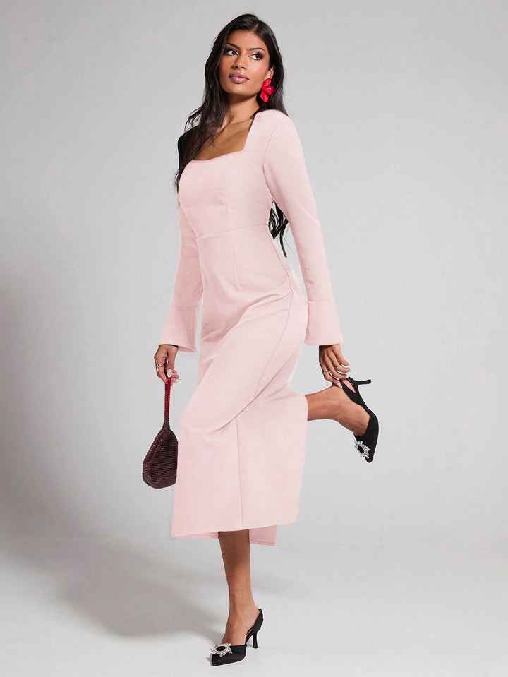 Rochie midi SHEIN, roz