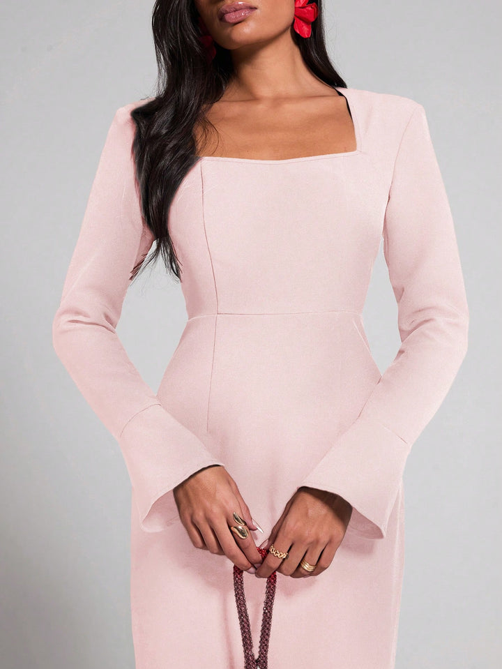 SHEIN maxi ruha, rózsaszín