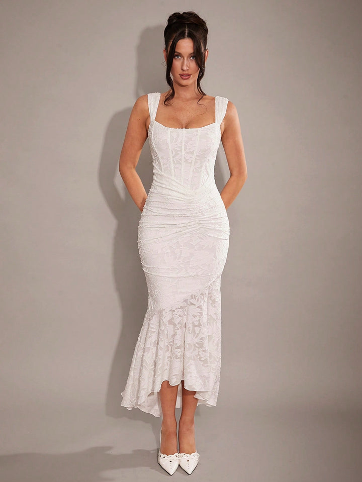 Rochie maxi SHEIN, alb
