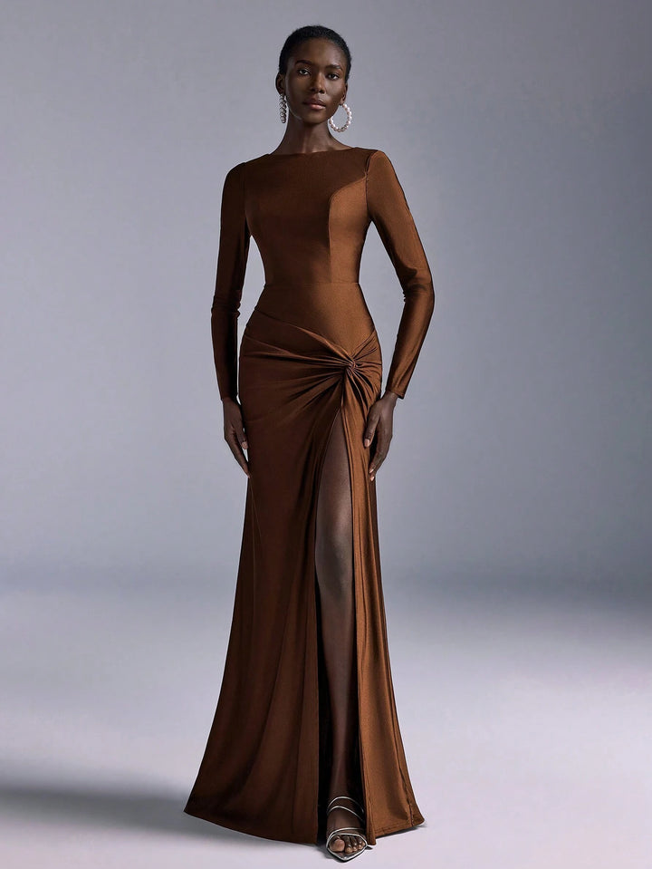 Rochie maxi SHEIN, maro