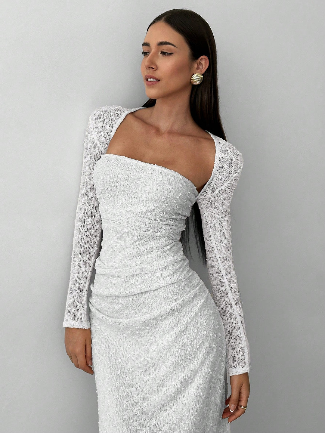 Rochie maxi SHEIN, alb