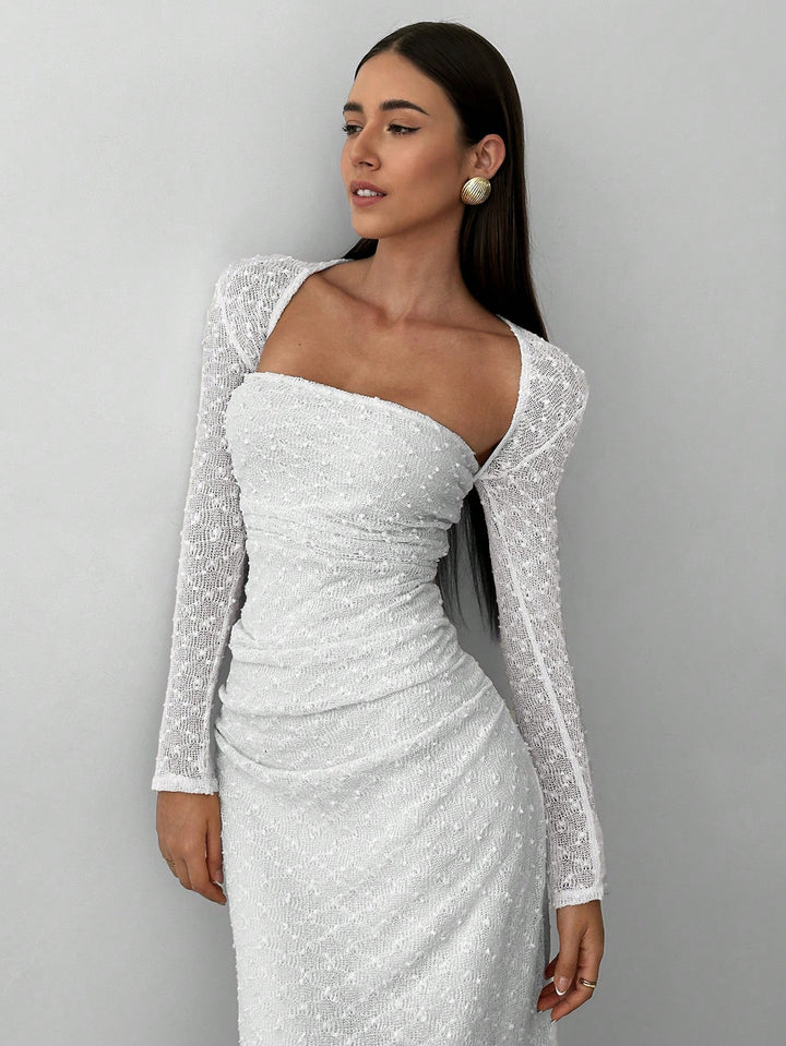 Rochie maxi SHEIN, alb