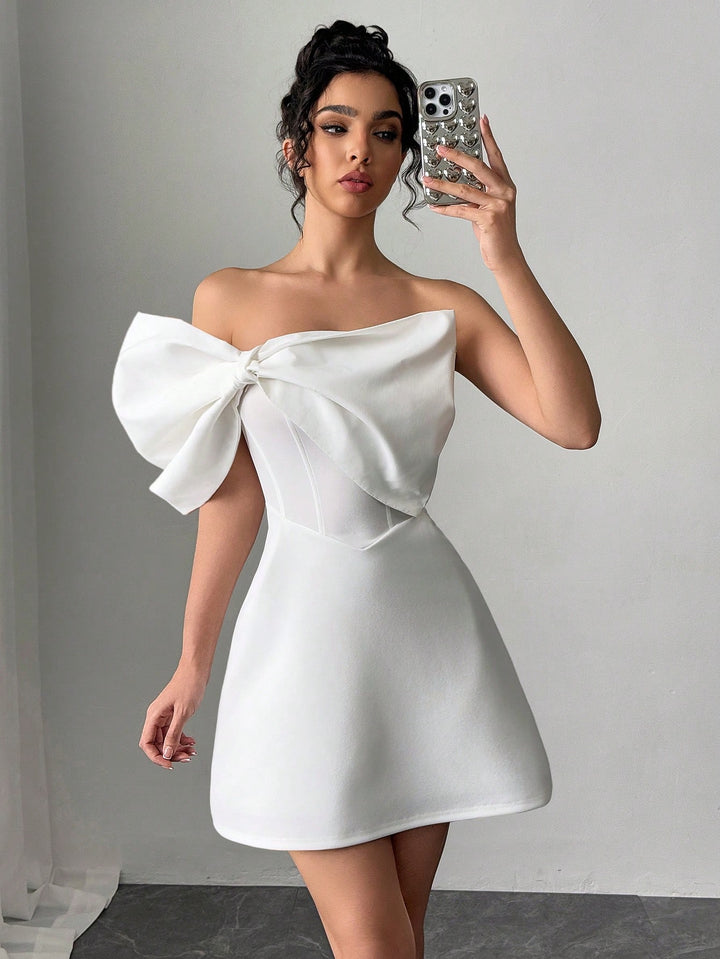 Rochie mini SHEIN, alb