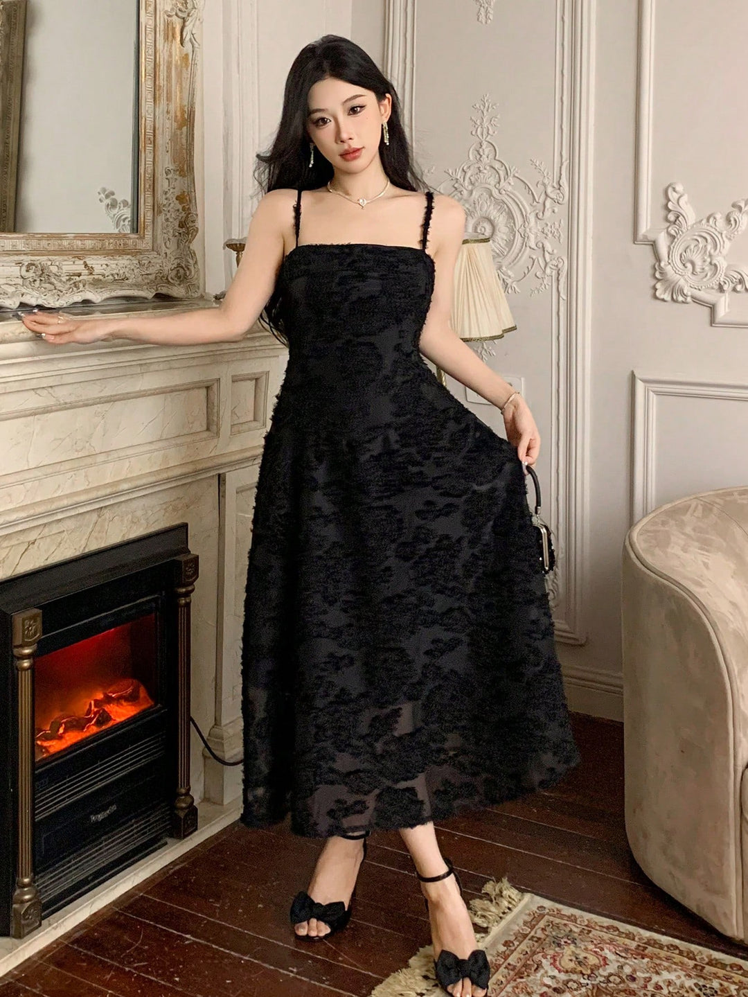 Rochie maxi SHEIN, negru