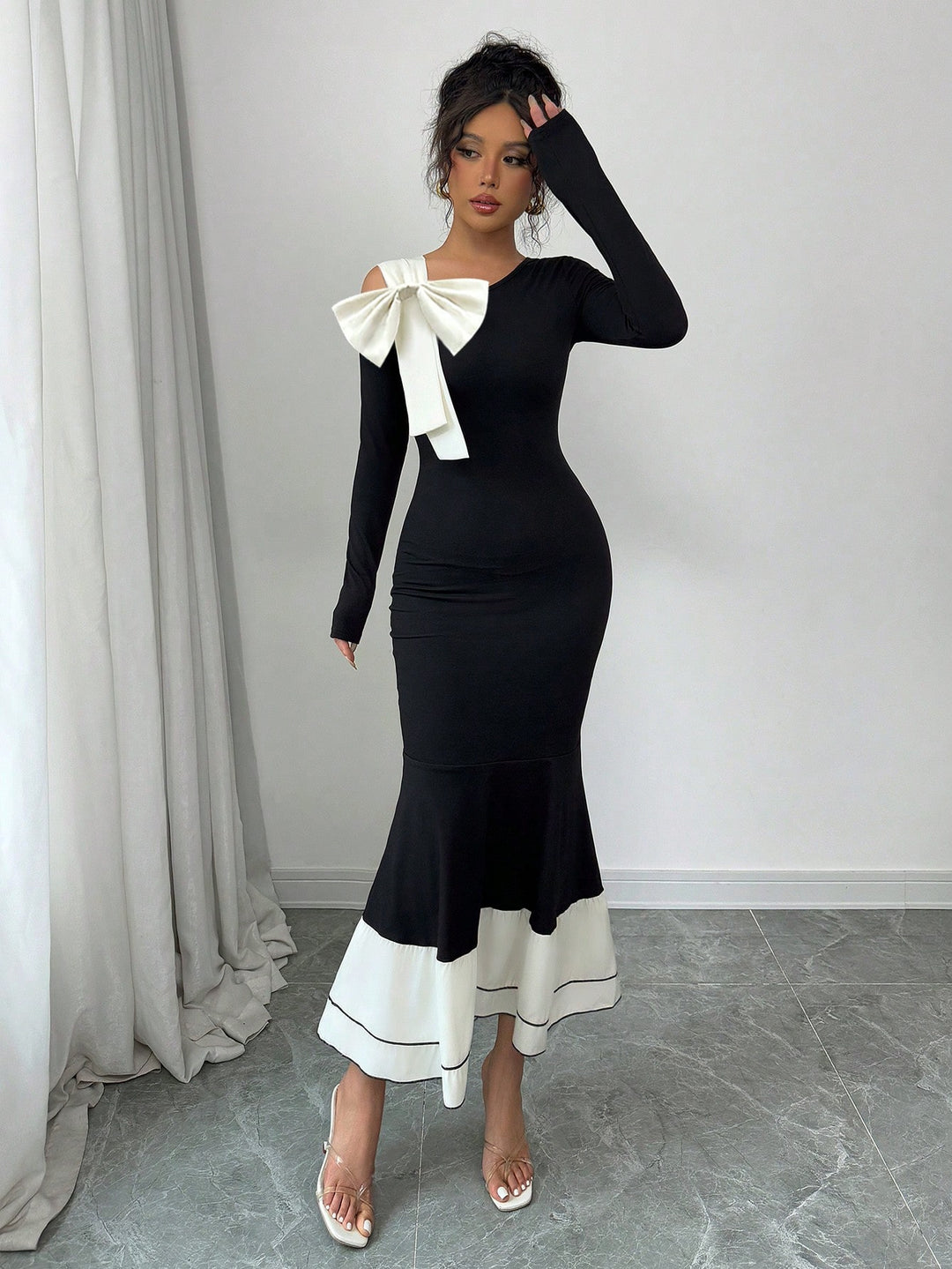 Rochie maxi SHEIN, portocaliu