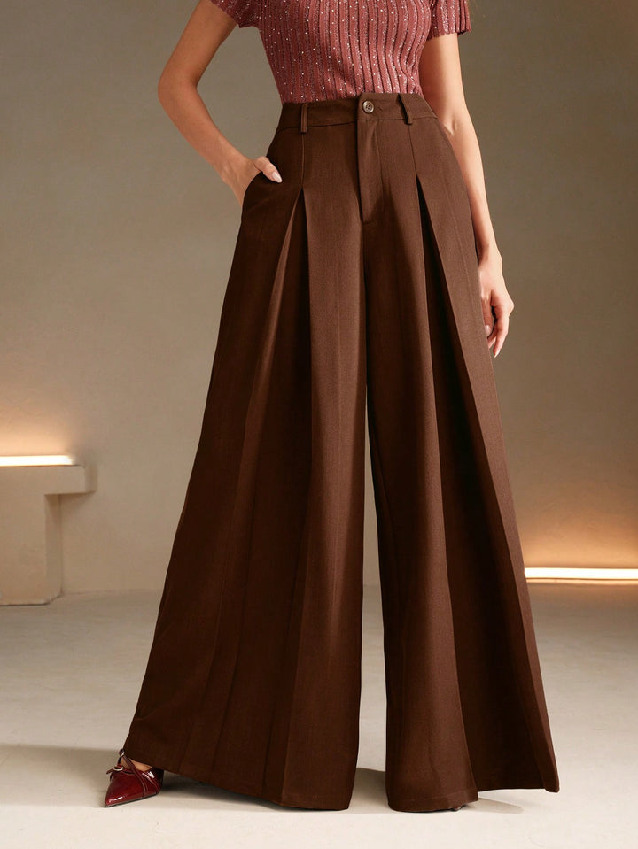 Pantalon SHEIN, maro