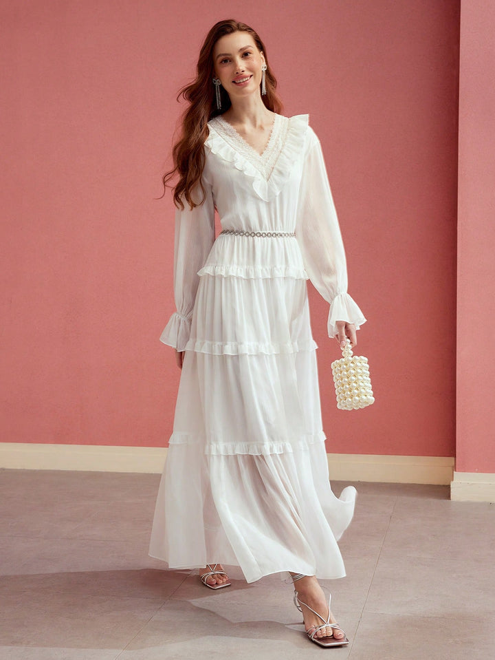 Rochie maxi SHEIN, alb