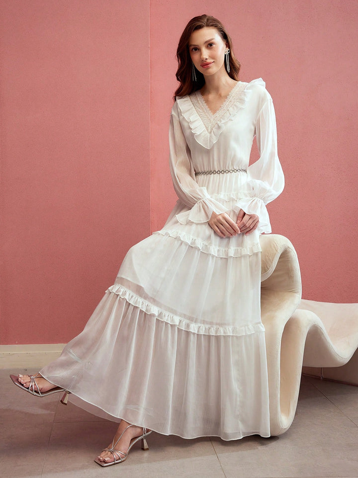 Rochie maxi SHEIN, alb