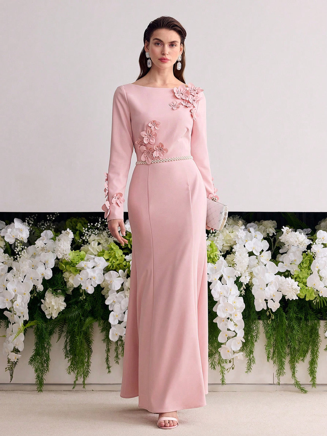 Rochie maxi SHEIN, roz