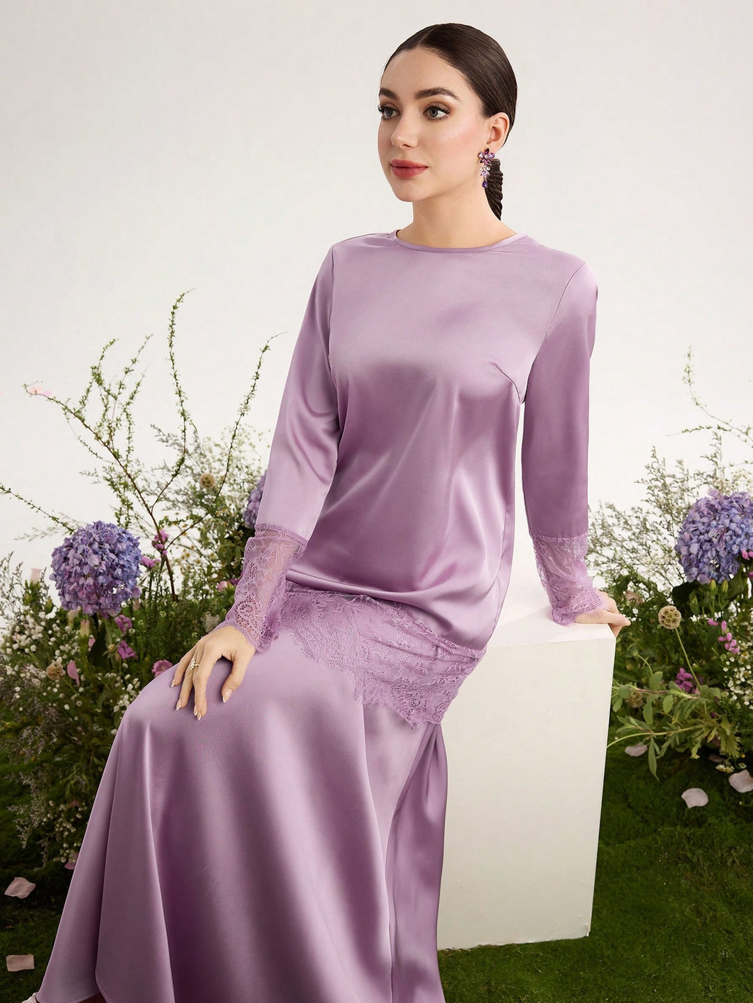 SHEIN nadrágkosztüm, lila