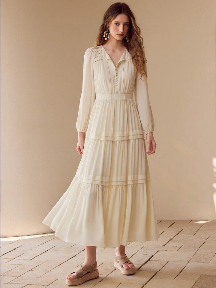 Rochie maxi SHEIN, bej