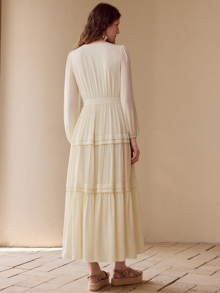 Rochie maxi SHEIN, bej
