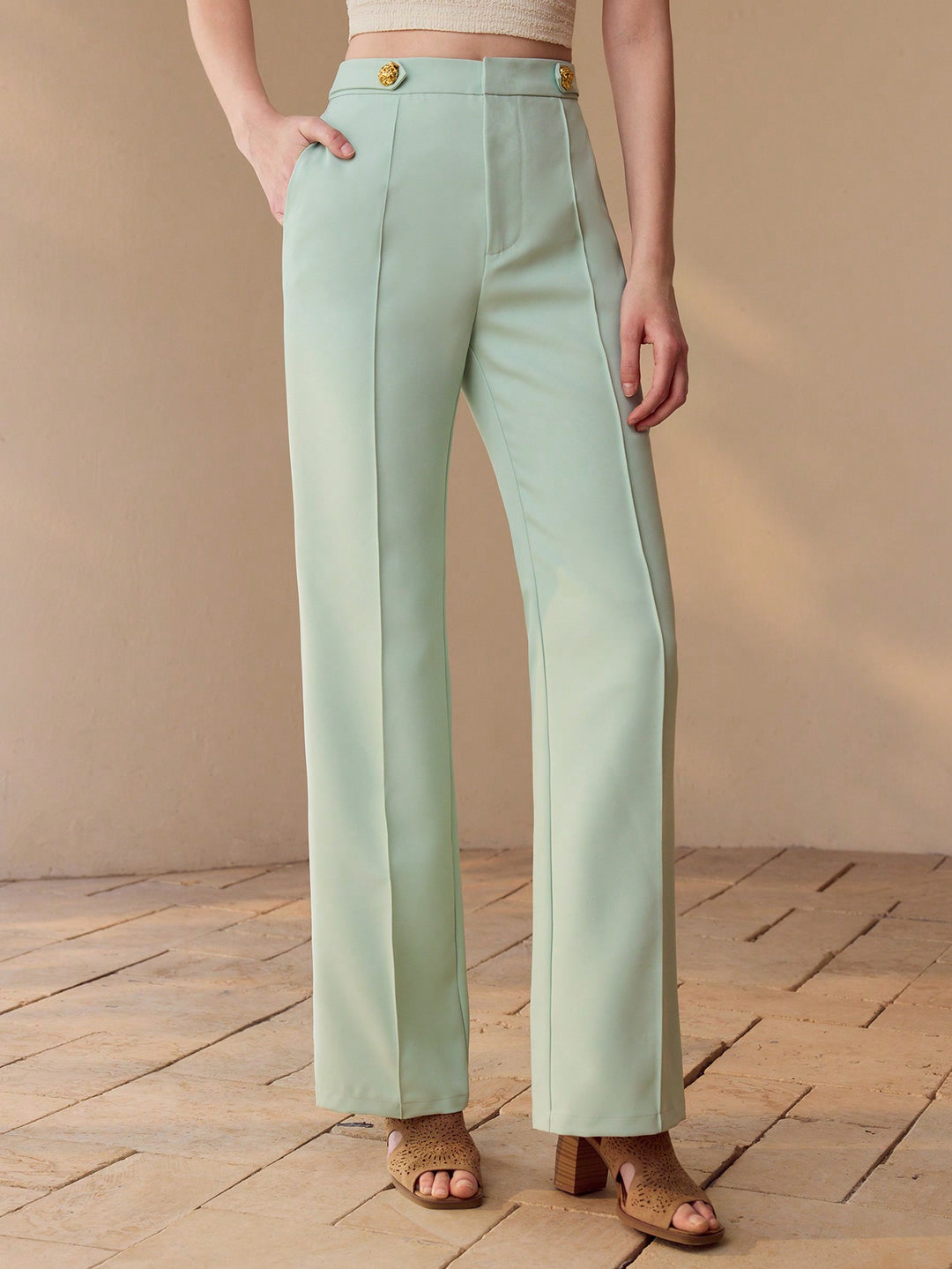 Pantaloni SHEIN, verde