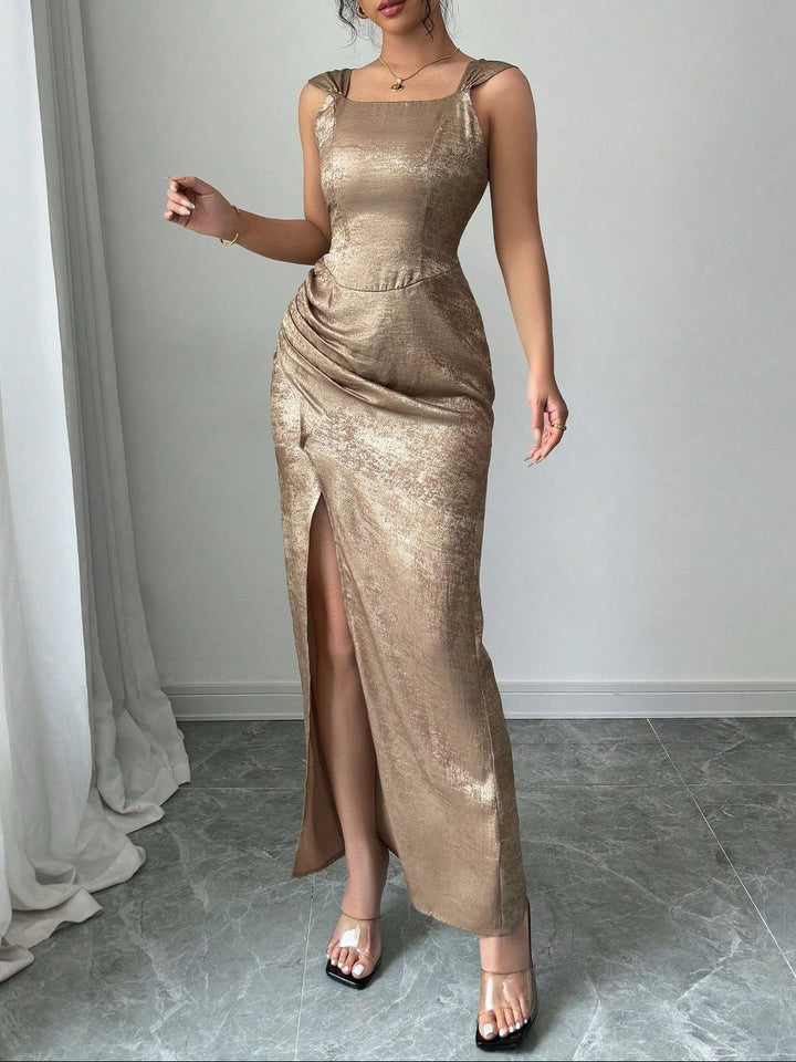 SHEIN maxi ruha, arany