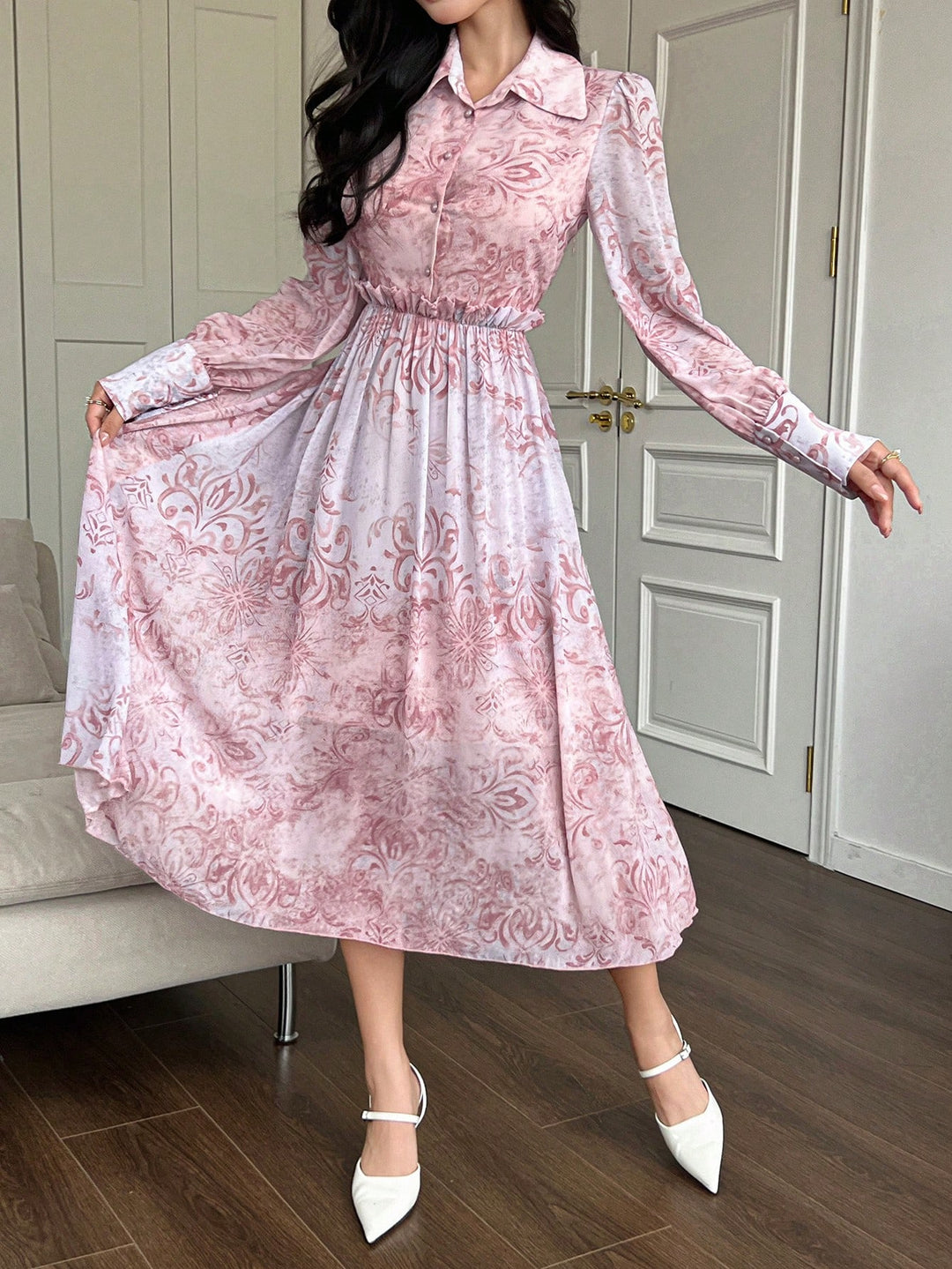 Rochie midi SHEIN, mix culori