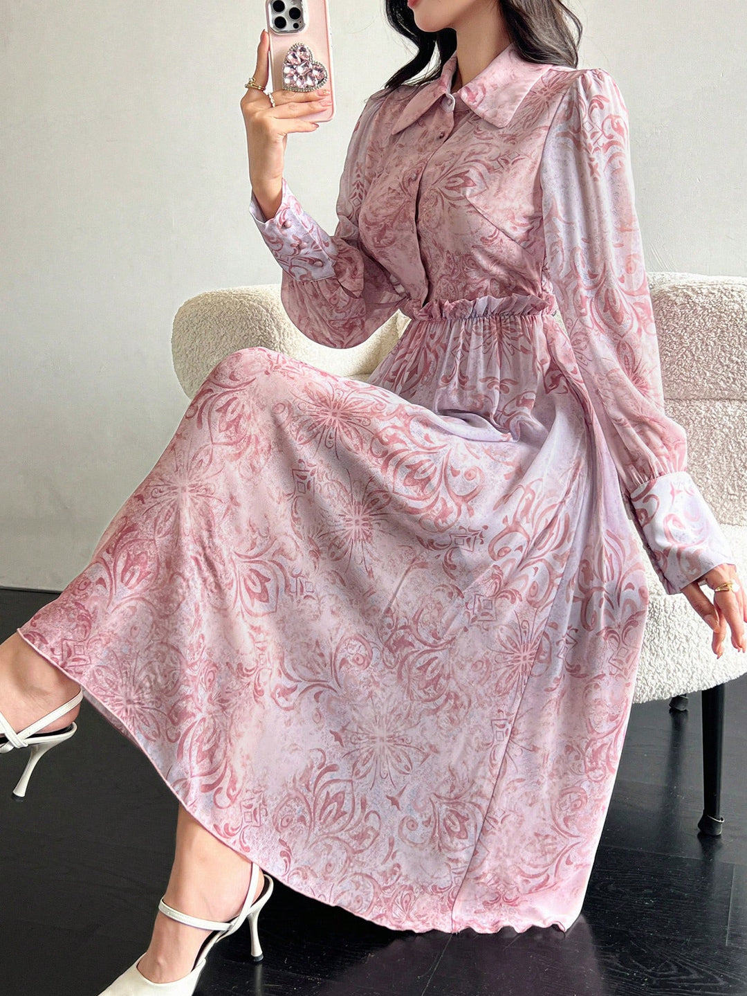 Rochie midi SHEIN, mix culori