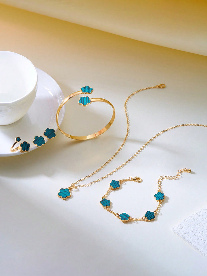 Set de bijuterii SHEIN, verde