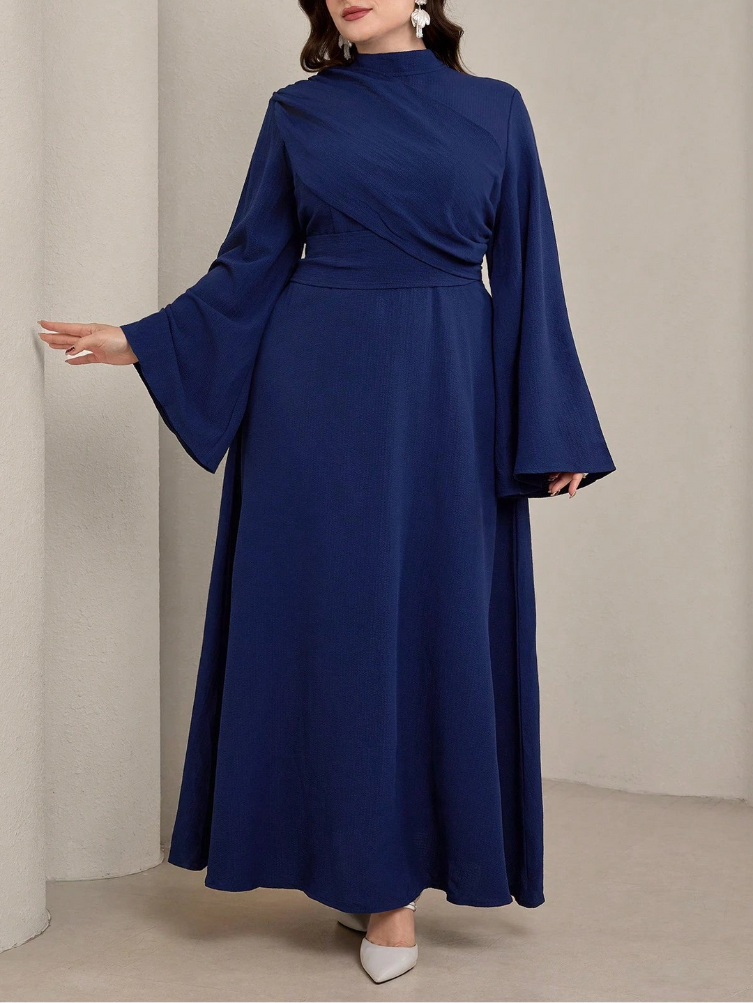 Rochie maxi Shein Curve, albastru