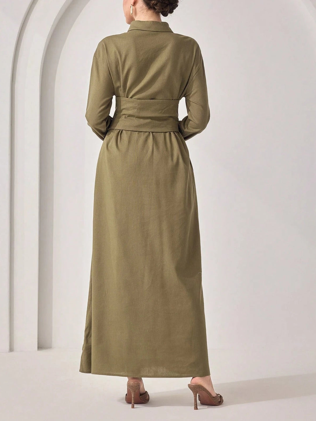 Shein maxi ruha, khaki