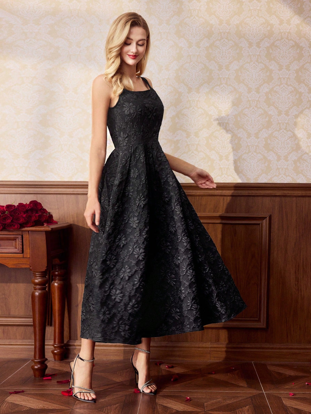 Rochie maxi SHEIN, negru