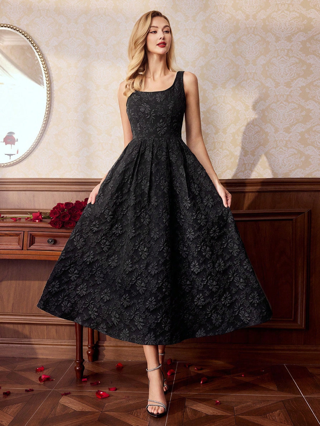 Rochie maxi SHEIN, negru