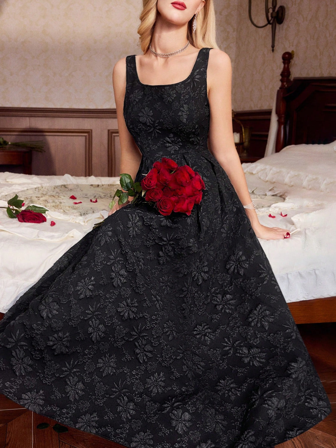 Rochie maxi SHEIN, negru