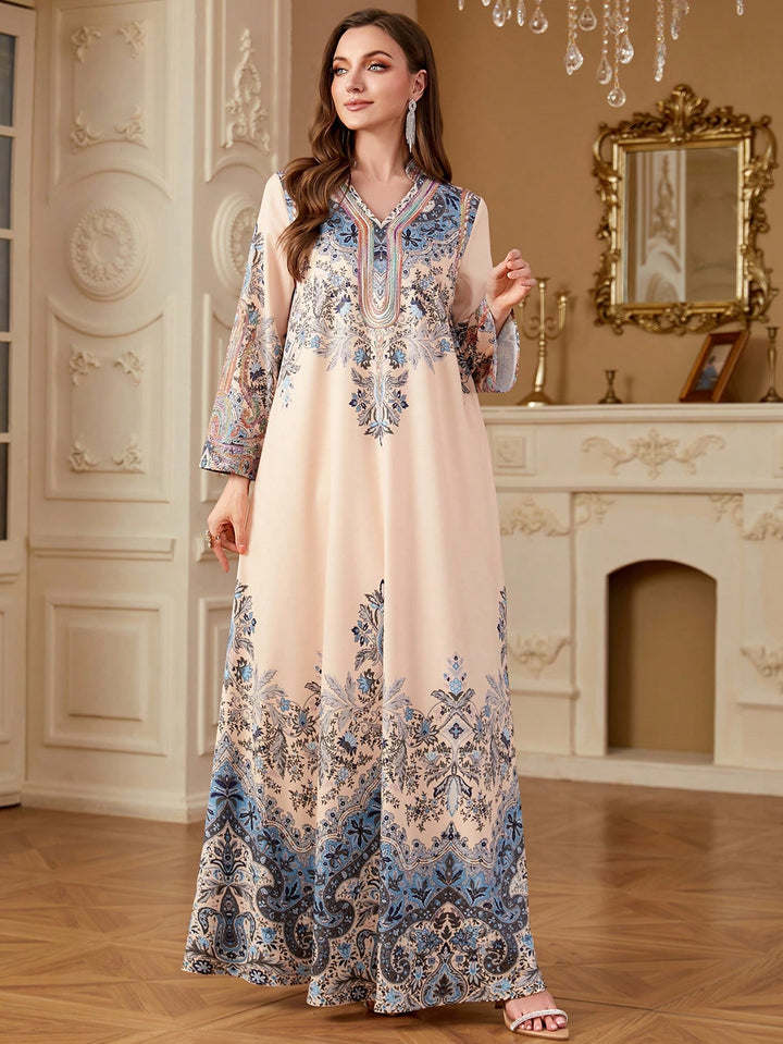 Set caftan și jalabiya SHEIN, roz