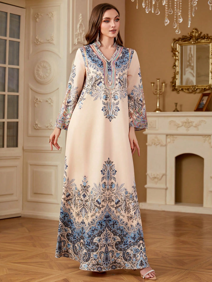 Set caftan și jalabiya SHEIN, roz