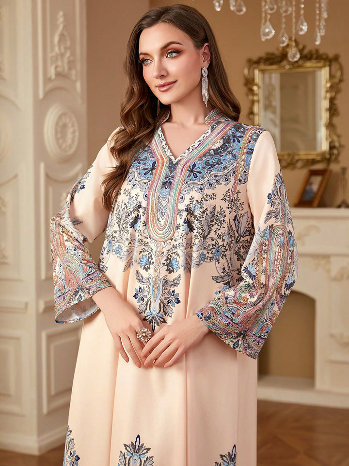 Set caftan și jalabiya SHEIN, roz