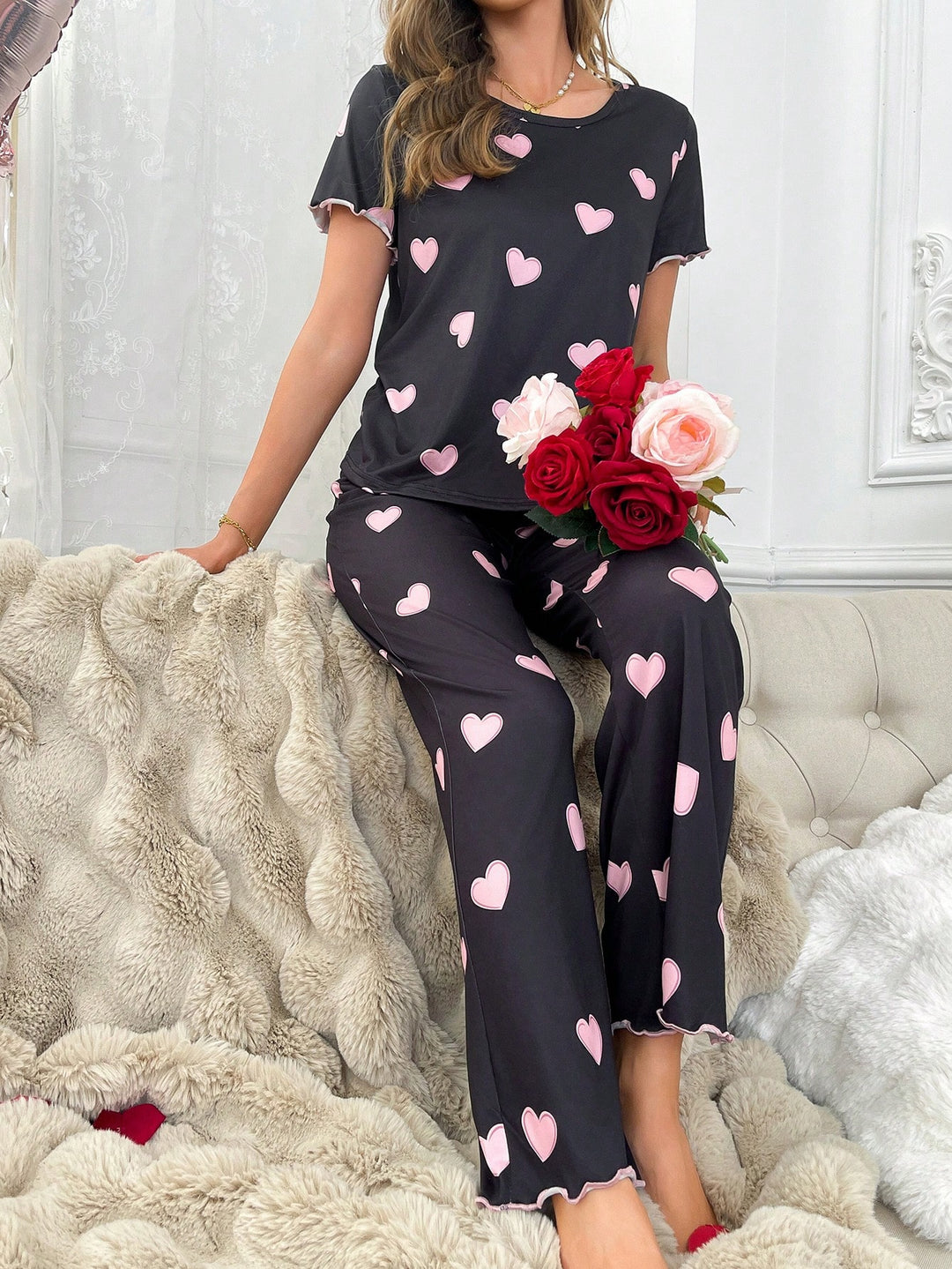 Pijama SHEIN, negru