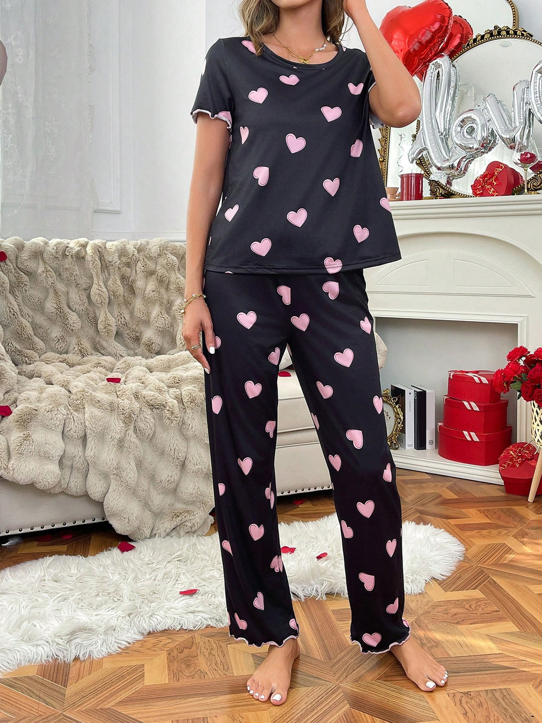 Pijama SHEIN, negru