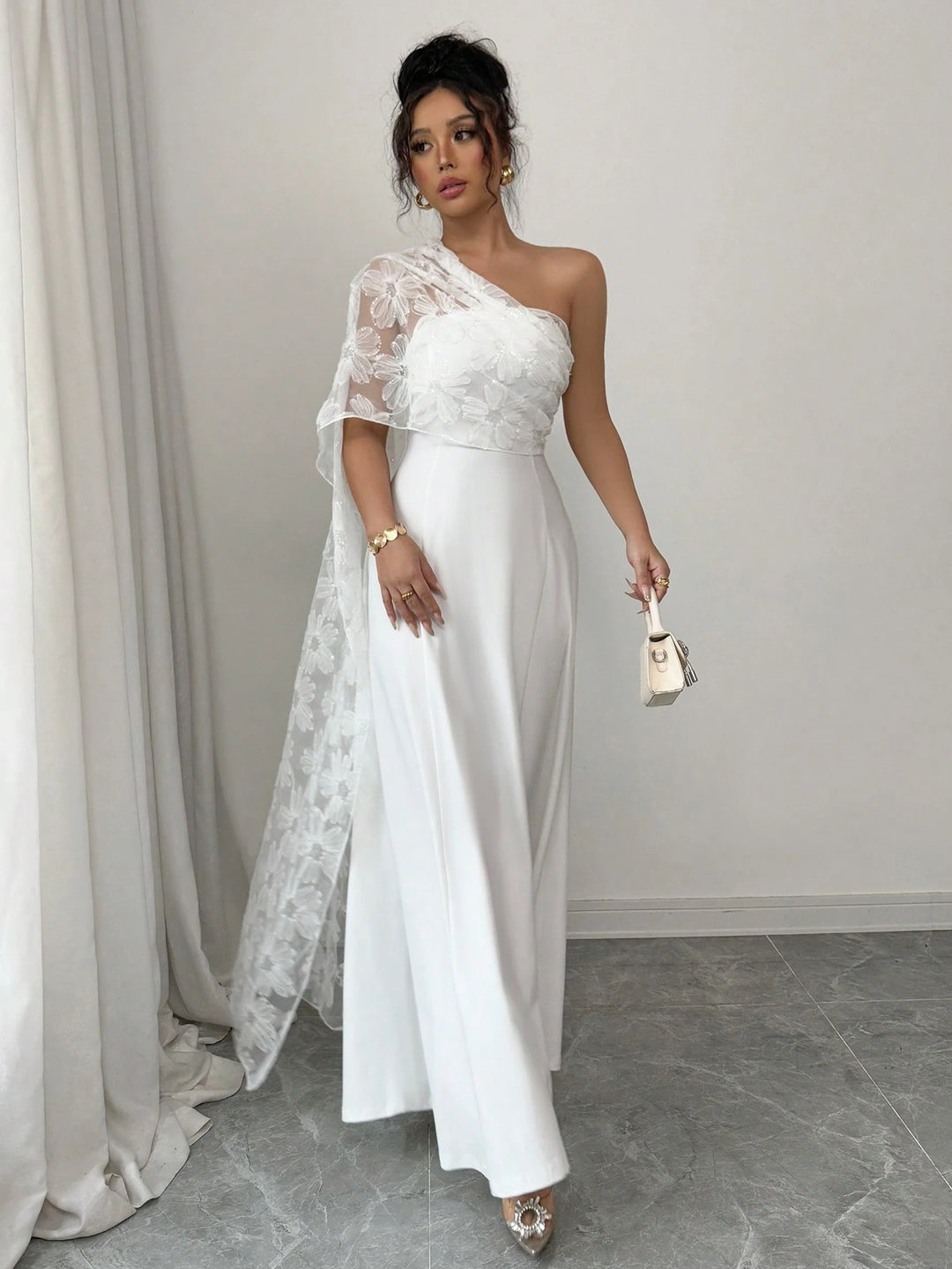 Rochie maxi SHEIN, alb