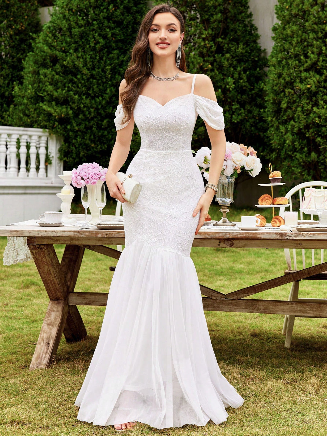 Rochie de mireasă SHEIN, alb