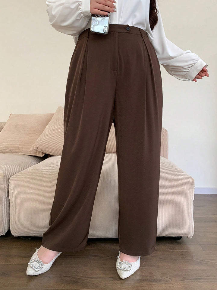 Pantaloni SHEIN, maro