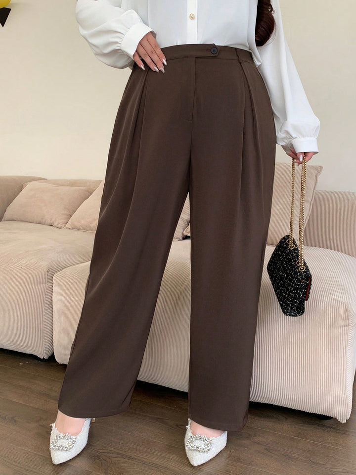 Pantaloni SHEIN, maro