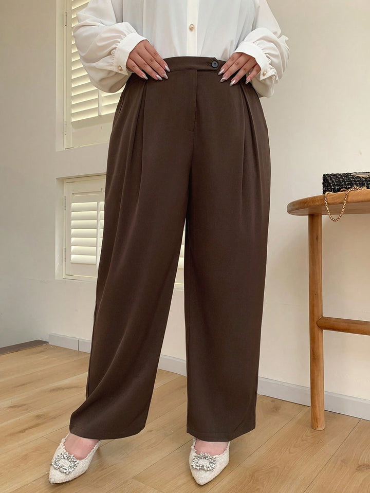 Pantaloni SHEIN, maro