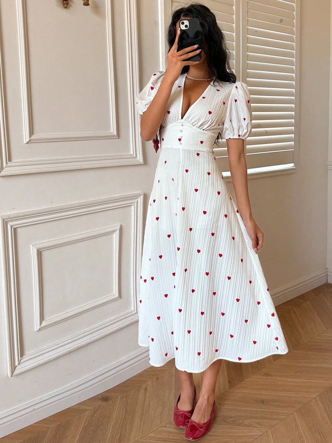 SHEIN maxi ruha, fehér