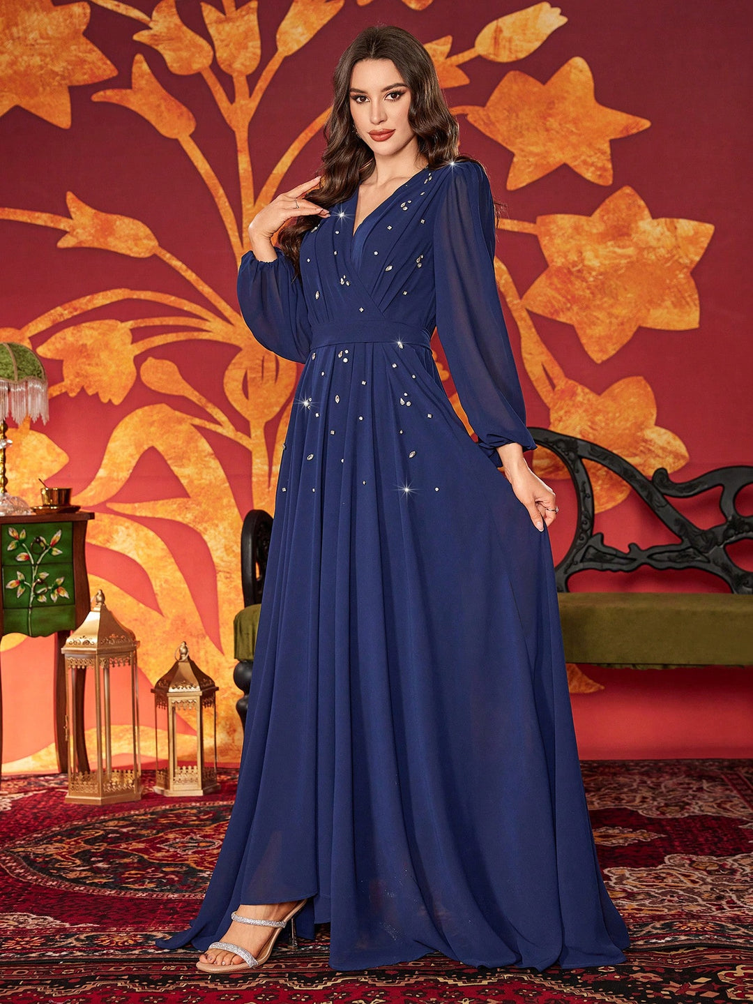 Rochie maxi SHEIN, albastru