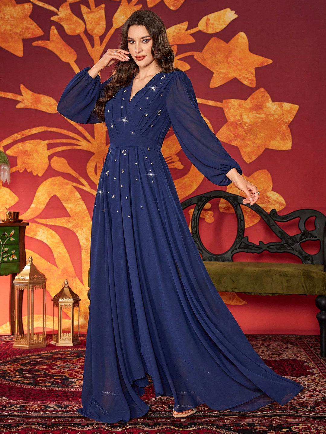 Rochie maxi SHEIN, albastru