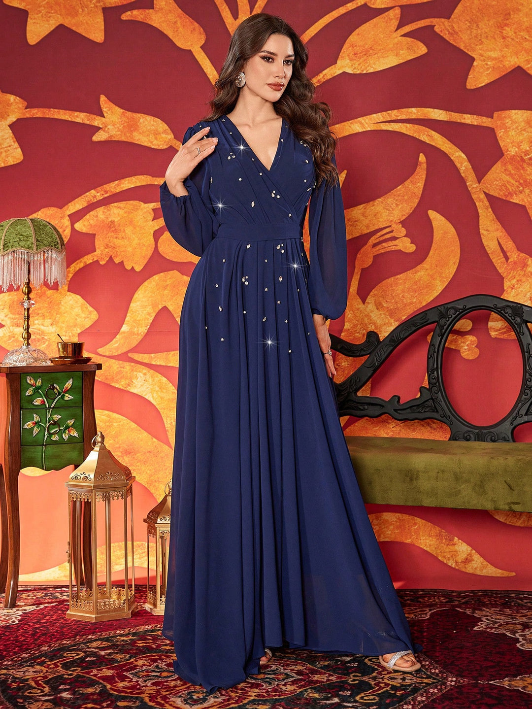 Rochie maxi SHEIN, albastru