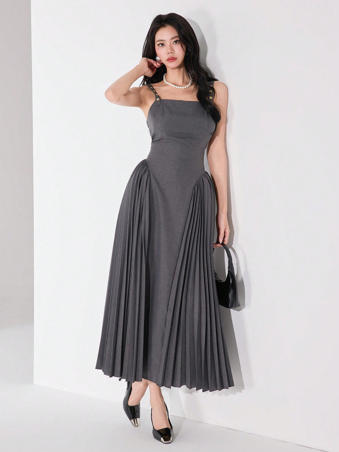 SHEIN maxi ruha, szürke