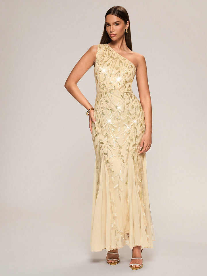 Rochie maxi SHEIN, auriu