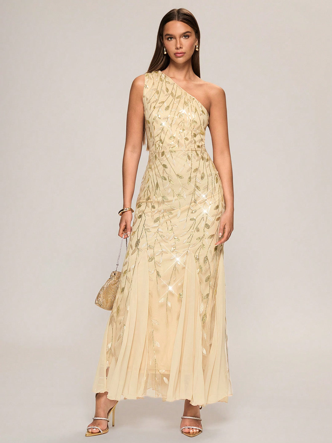 Rochie maxi SHEIN, auriu